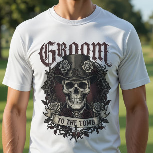 T-shirt Marié jusqu'à la tombe Crâne Monsieur Mari gothiqu