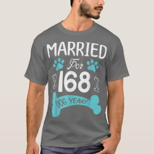 T-shirt Marié pour 160 années de chien 24e anniversaire de
