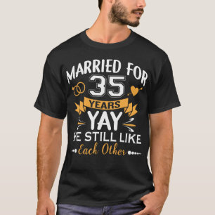 T-shirt Marié pour 35 ans 35e anniversaire Mariage