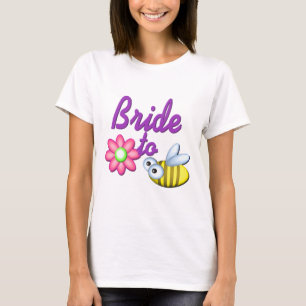 T-shirt Mariée à l'abeille/ Fleur amusante