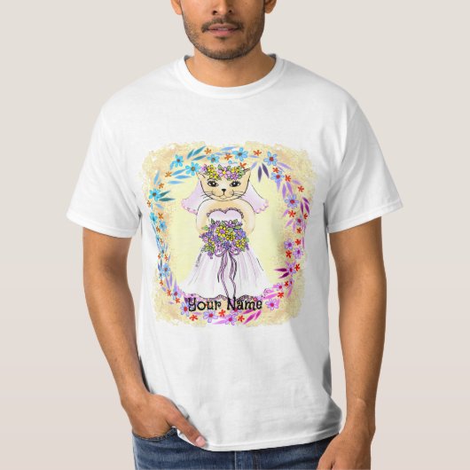 T-shirt Mariée Chat (Devant)