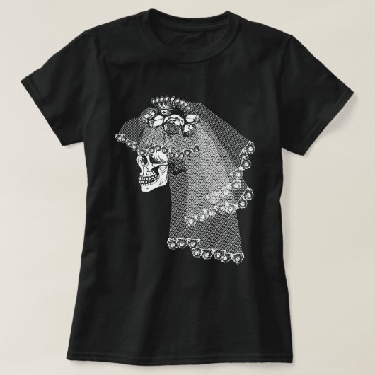 T-shirt mariée crâne (Design devant)