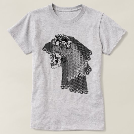 T-shirt mariée crâne (Design devant)