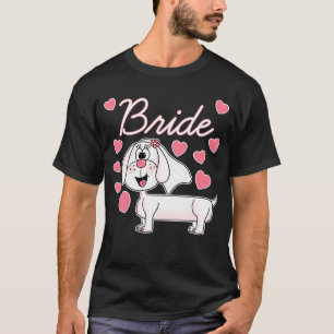 T-shirt Mariée Dachshund Chien de mariage Enterrement de