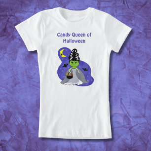 T-Shirt Mariée de Frankenstein Kawaii Halloween avec des b