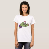 T-shirt Mariée de Frankenstein main avec Skeleton Bow (Devant entier)
