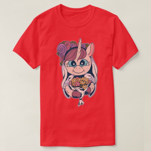 T-shirt Mariée de la licorne 517 (Design devant)
