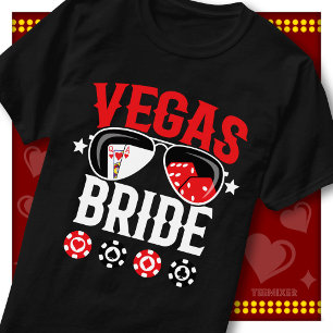 T-shirt Mariée de Las Vegas Casino Dés Enterrement de Vie 