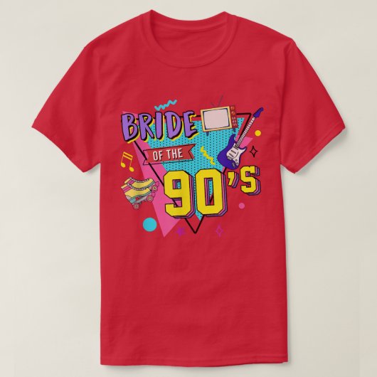 T-shirt Mariée Des Années 90 Retro 90s Thème Bachelorette  (Design devant)