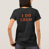 T-shirt Mariée d'Halloween I Do Crew Noir Et Orange Nom (Dos)