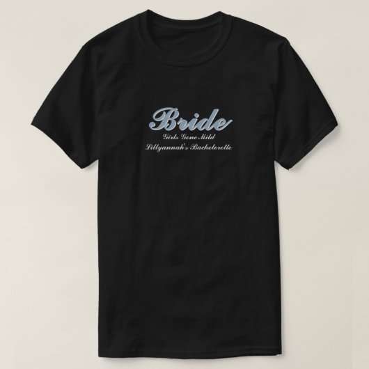 T-shirt Mariée Dusty Blue Bachelorette Soirée de mariage (Design devant)