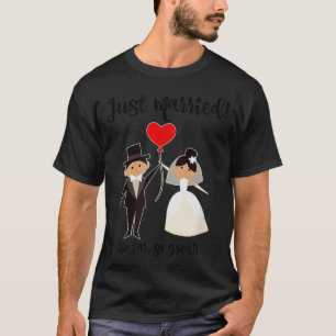 T-shirt Mariée et fille Mariée lune de miel mignonne