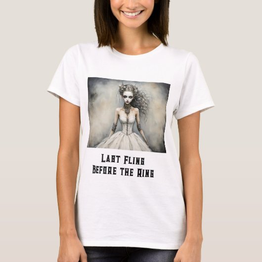 T-shirt Mariée gothique (Devant)