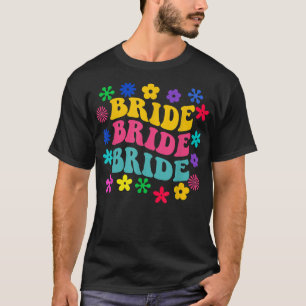T-shirt Mariée GroovyMariée Rétro Mariée Branchée Fille au