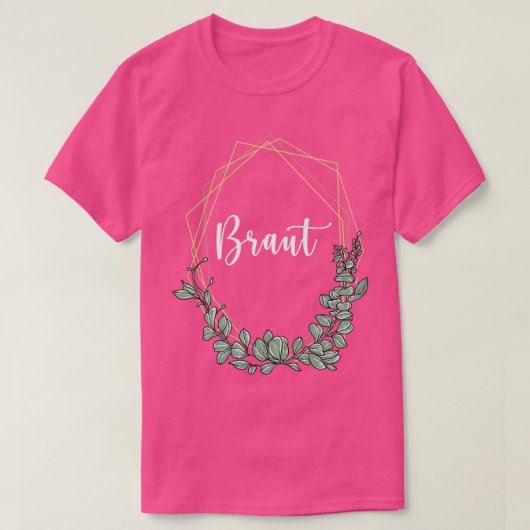 T-shirt Mariée I couronne florale mariage style boho eucal (Design devant)