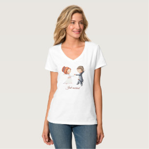 T-shirt Mariée mariée et mariée dansant mignonne
