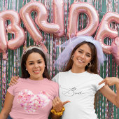 T-shirt Mariée Moderne Élégante Typographie Script Mariage