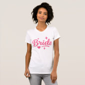 T-shirt Mariée Néon Rose  (Devant entier)