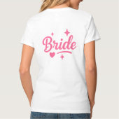 T-shirt Mariée Néon Rose Script (Dos)
