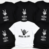 T-shirt Mariée ou mort Rockstar Skeleton Bachelorette Part