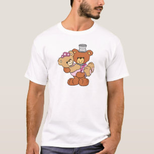 T-shirt mariée portant des ours mariages mignons