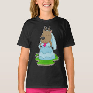 T-shirt Mariée Renne Cœur Mariage