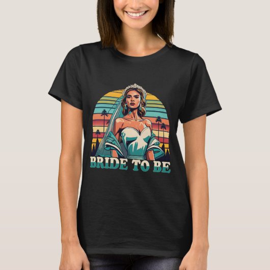 T-shirt Mariée Rétro (Devant)