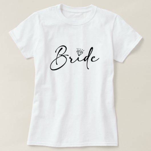 T-shirt Mariée Script Mariage Diamant (Design devant)