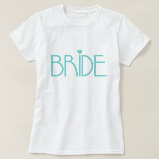 T-shirt Mariée turquoise (Design devant)