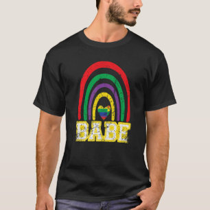 T-shirt Mariée Vintage Babe Rainbow Demoiselle d'Honneur E