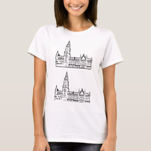 T-shirt Marienplatz, Munich Art minimaliste, repères