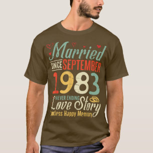 T-shirt Mariés depuis septembre 1983 Amour sans fin Sto
