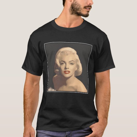 T-shirt Marilyn grise graphique (Devant)