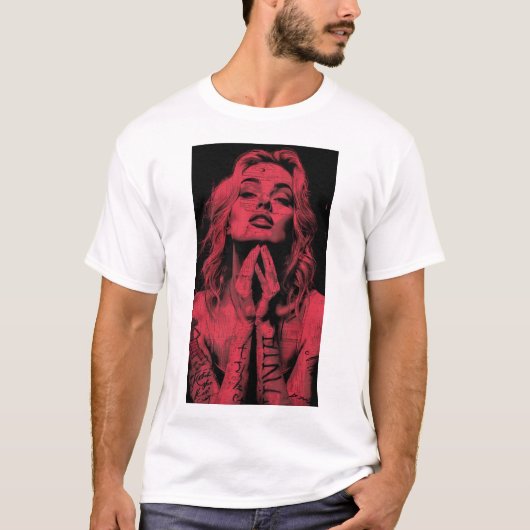 T-shirt Marilyn Monroe Vinyl LetteringDescription  (Devant)