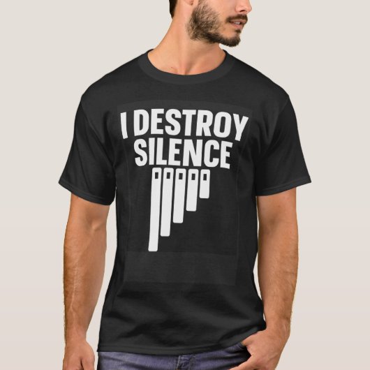 T-shirt Marimba Instrument I Destroy Silence (Devant)