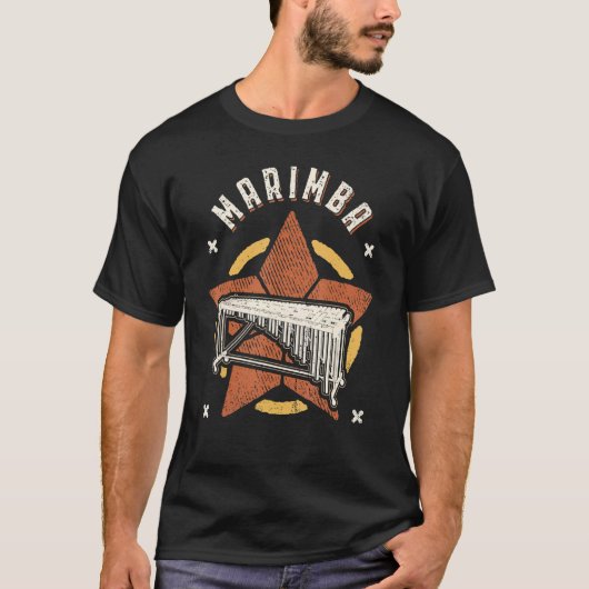 T-shirt Marimba Vintage Retro Classic Music (Devant)