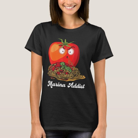 T-shirt Marinara Addict Sauce  Italian Chef Jokes (Devant)