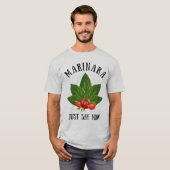 T-shirt Marinara Dit Maintenant Italie Basil Tomates Feuil (Devant entier)