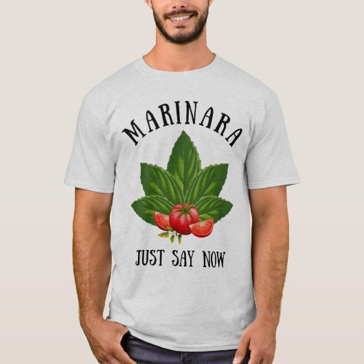 T-shirt Marinara Dit Maintenant Italie Basil Tomates Feuil (Devant)
