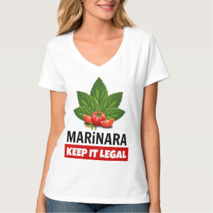 T-shirt Marinara Gardez-le légal Basil Tomates Feuilles