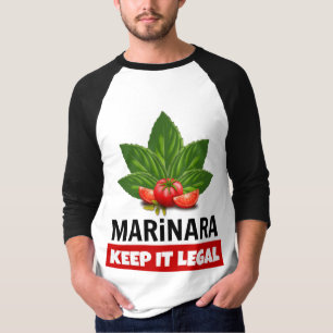 T-shirt Marinara Gardez-le légal Basil Tomates Feuilles