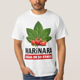 T-shirt Marinara Légal dans 50 Etats Basil et tomates