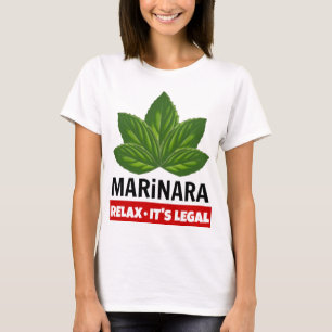 T-shirt Marinara Relax C'est légal Basil Feuille Humour al