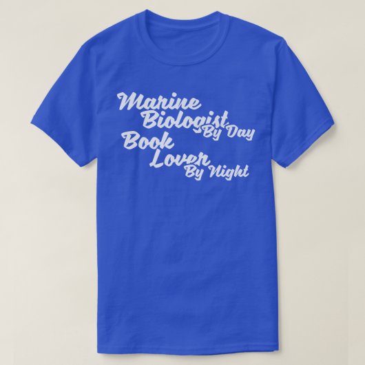 T-shirt Marine Biologist by day book lover at night  (Design devant)
