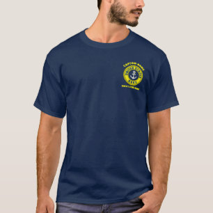 T-shirt Marine bleu Ancre capitaine nautique voile été