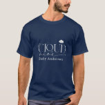 T-shirt Marine bleu nuage neuf douche moderne design<br><div class="desc">Marine bleu nuage neuf douche moderne élégante décoration de fête design t-shirt</div>