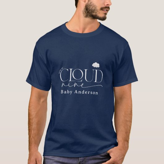 T-shirt Marine bleu nuage neuf douche moderne design (Devant)