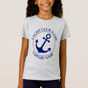 T-Shirt Marine bleue Ancre nautique club nautique