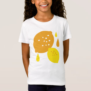 T-Shirt Marine Blue Lemon Art - Refresh Citrus Design