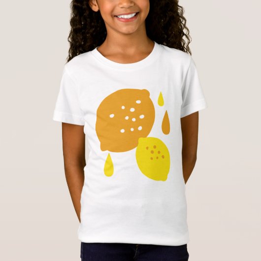 T-Shirt Marine Blue Lemon Art - Refresh Citrus Design (Devant)